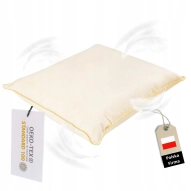 PODUSZKA PÓŁPUCHOWA BEŻOWA 40x40 ANTYALERGICZNA MIĘKKA 100% BAWEŁNA