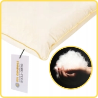 PODUSZKA PÓŁPUCHOWA BEŻOWA 40x40 ANTYALERGICZNA MIĘKKA 100% BAWEŁNA