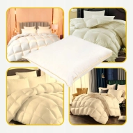 PODUSZKA PÓŁPUCHOWA BEŻOWA 40x40 ANTYALERGICZNA MIĘKKA 100% BAWEŁNA