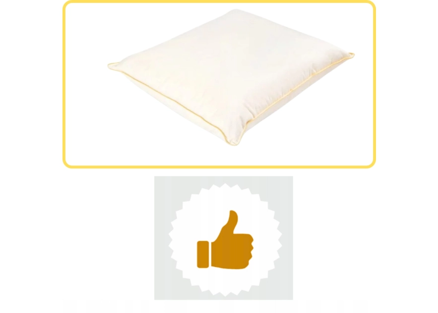 PODUSZKA PÓŁPUCHOWA BEŻOWA 40x40 ANTYALERGICZNA MIĘKKA 100% BAWEŁNA