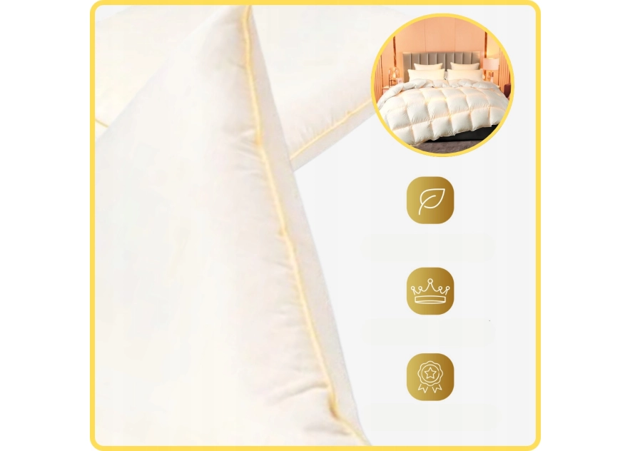 PODUSZKA PÓŁPUCHOWA BEŻOWA 40x40 ANTYALERGICZNA MIĘKKA 100% BAWEŁNA