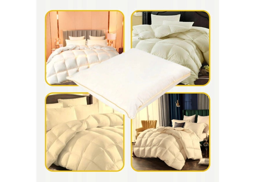 PODUSZKA PÓŁPUCHOWA BEŻOWA 40x40 ANTYALERGICZNA MIĘKKA 100% BAWEŁNA