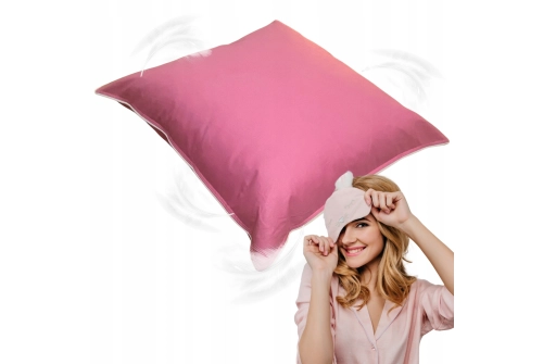 PODUSZKA PÓŁPUCHOWA RÓŻ 40x40 ANTYALERGICZNA MIĘKKA 100% BAWEŁNA