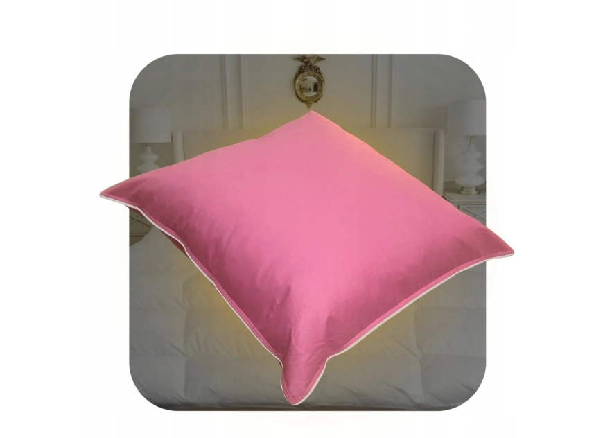 PODUSZKA PÓŁPUCHOWA RÓŻ 70x80 2KG ANTYALERGICZNA MIĘKKA 100% BAWEŁNA