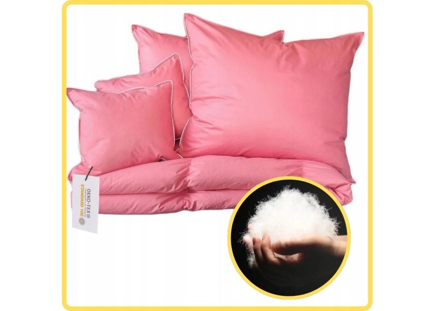 PODUSZKA PÓŁPUCHOWA RÓŻ 70x80 2KG ANTYALERGICZNA MIĘKKA 100% BAWEŁNA