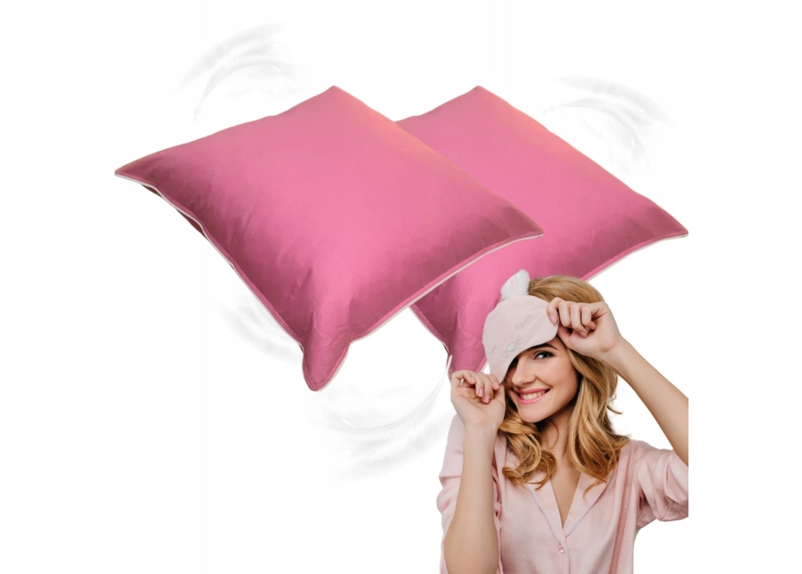 PODUSZKA PÓŁPUCHOWA RÓŻ 70x80 2KG ANTYALERGICZNA MIĘKKA 100% BAWEŁNA