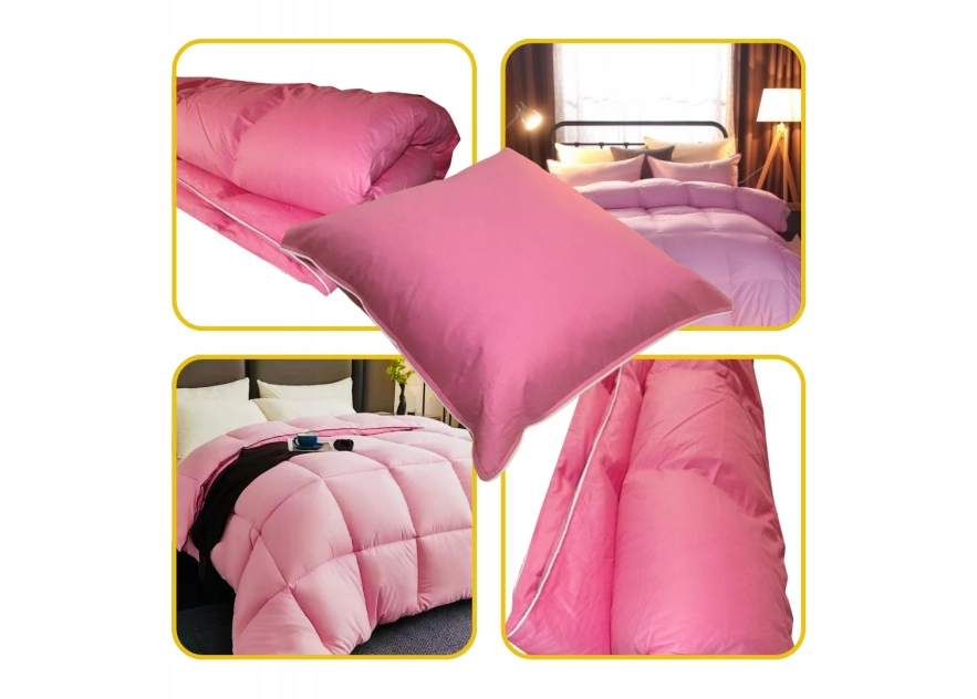 PODUSZKA PÓŁPUCHOWA RÓŻ 70x80 2KG ANTYALERGICZNA MIĘKKA 100% BAWEŁNA