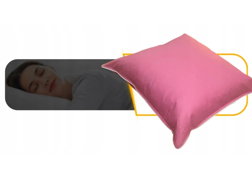 PODUSZKA PÓŁPUCHOWA RÓŻ 70x80 2KG ANTYALERGICZNA MIĘKKA 100% BAWEŁNA