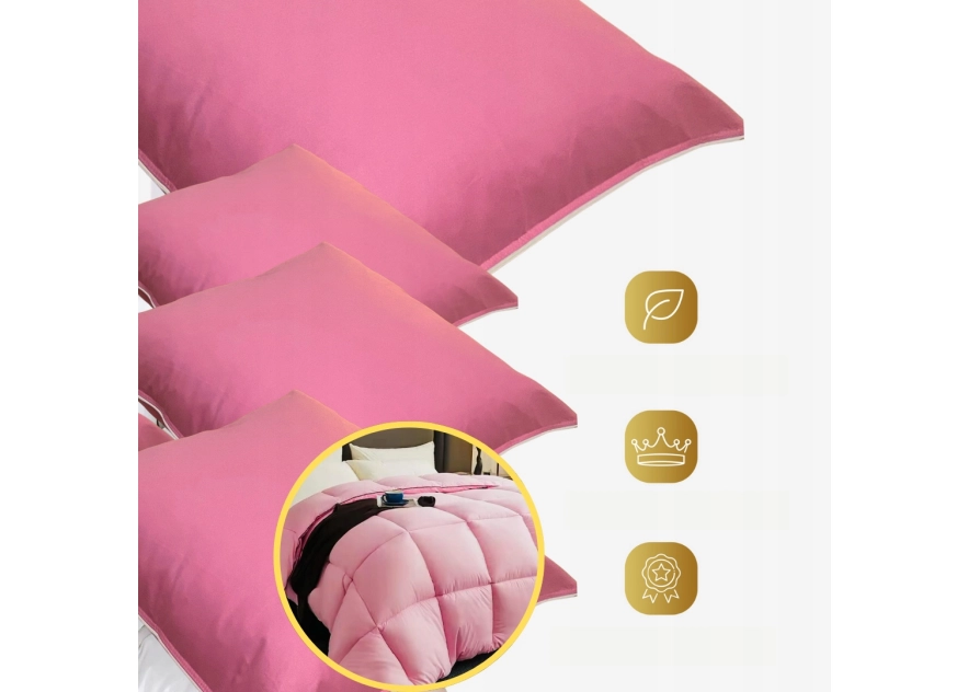 PODUSZKA PÓŁPUCHOWA RÓŻ 70x80 2KG ANTYALERGICZNA MIĘKKA 100% BAWEŁNA