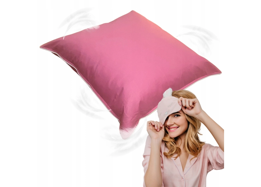 PODUSZKA PÓŁPUCHOWA RÓŻ 70x80 2KG ANTYALERGICZNA MIĘKKA 100% BAWEŁNA